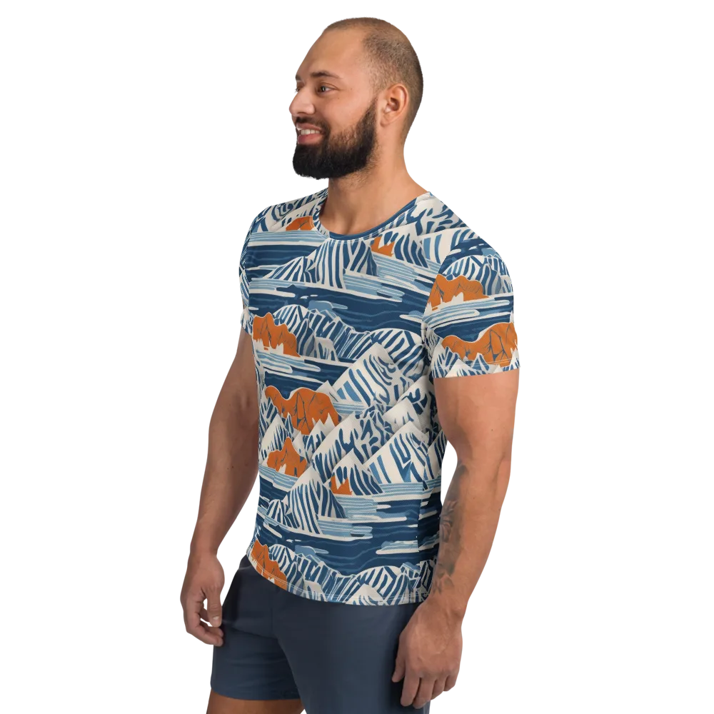Blue Ridge Drift on Men's Athletic T-Shirt — Left