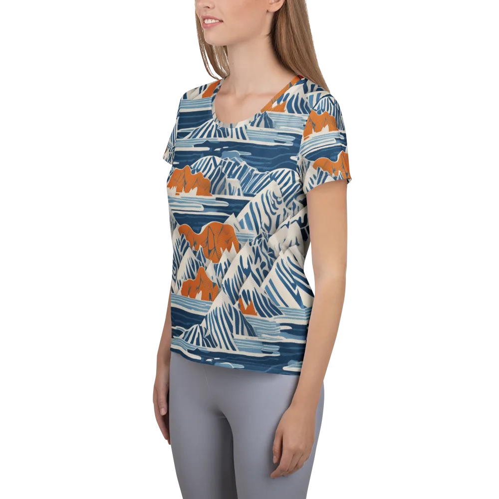 Blue Ridge Drift on Women's Athletic T-Shirt — Left