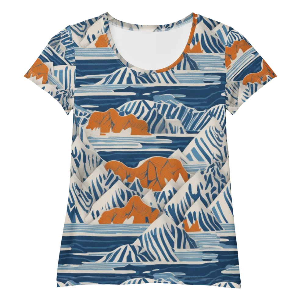 Blue Ridge Drift on Women's Athletic T-Shirt — Front