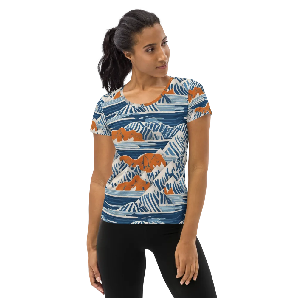 Blue Ridge Drift on Women's Athletic T-Shirt — Front
