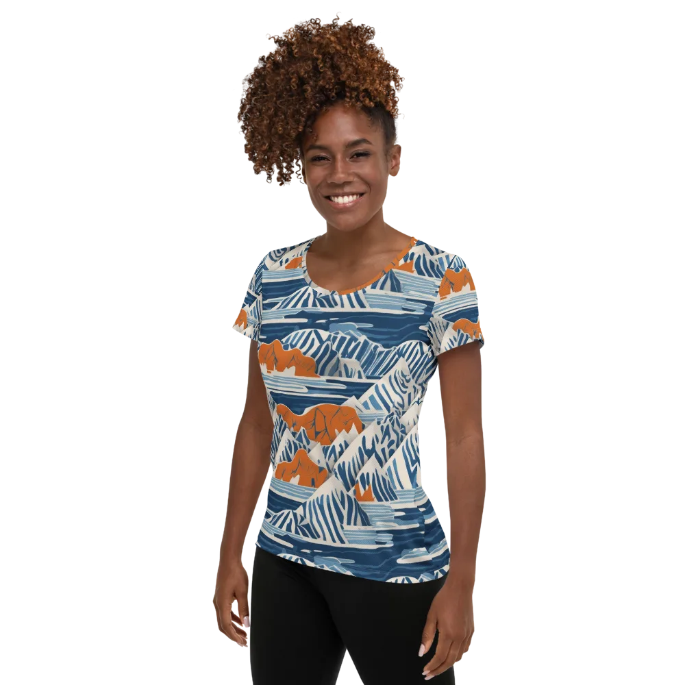 Blue Ridge Drift on Women's Athletic T-Shirt — Left