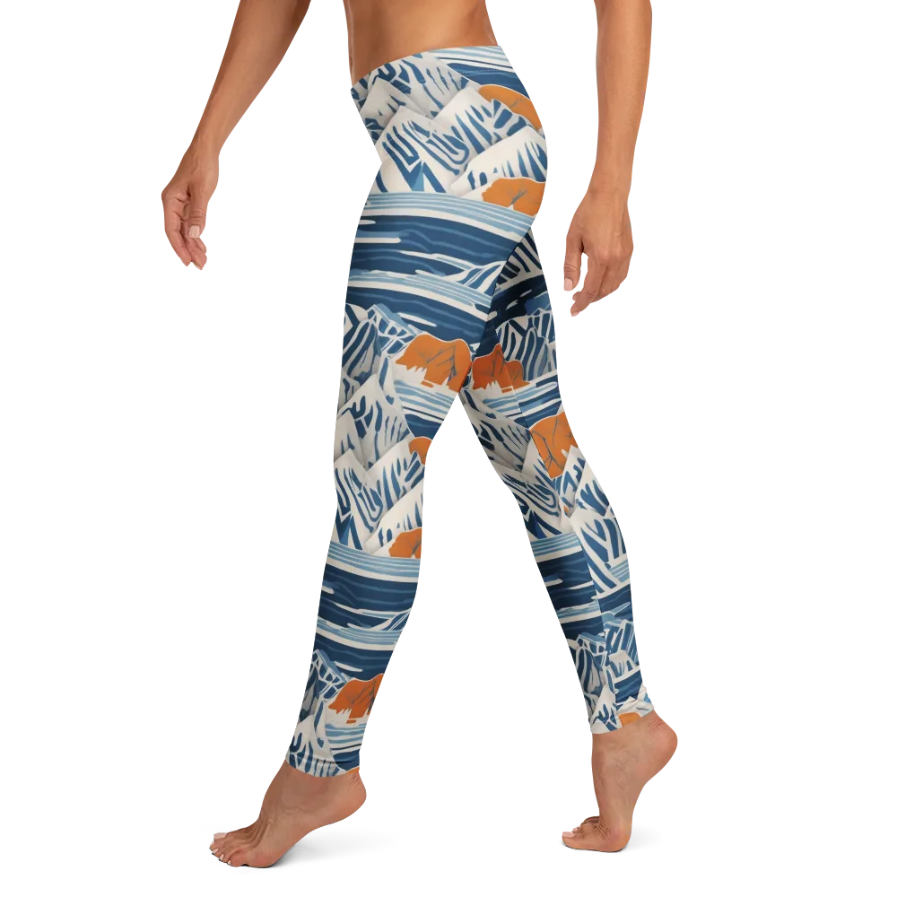 Blue Ridge Drift on Leggings — Left