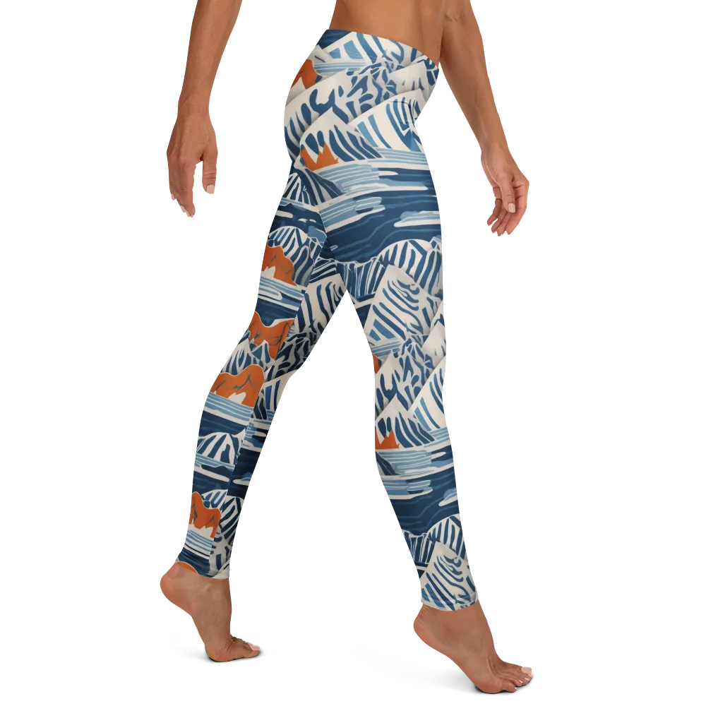 Blue Ridge Drift on Leggings — Right