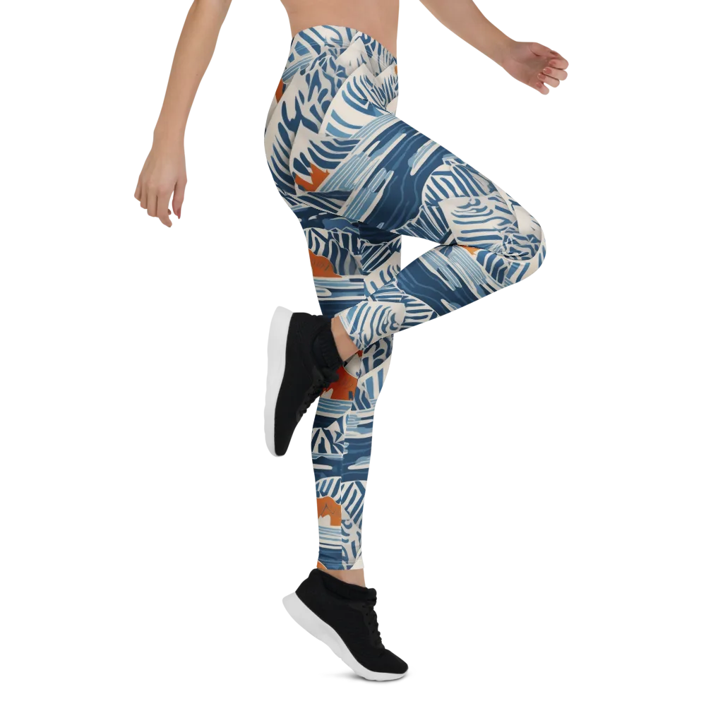 Blue Ridge Drift on Leggings — Right