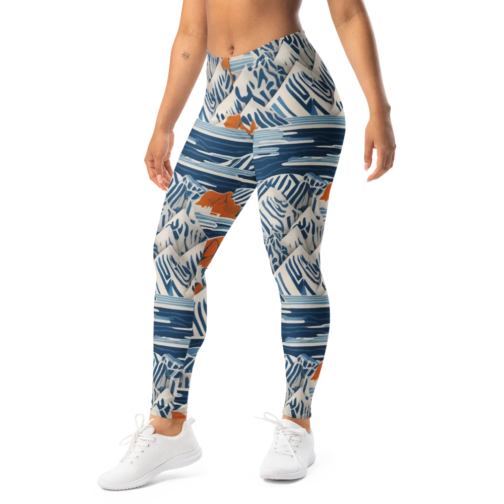 Blue Ridge Drift on Leggings — Left Front