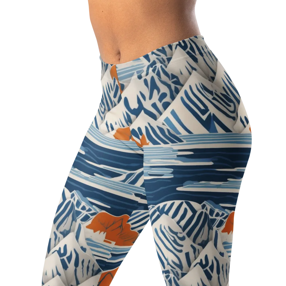 Blue Ridge Drift on Leggings — Left Front