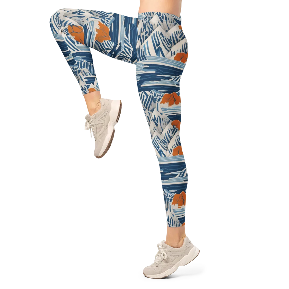 Blue Ridge Drift on Leggings — Left