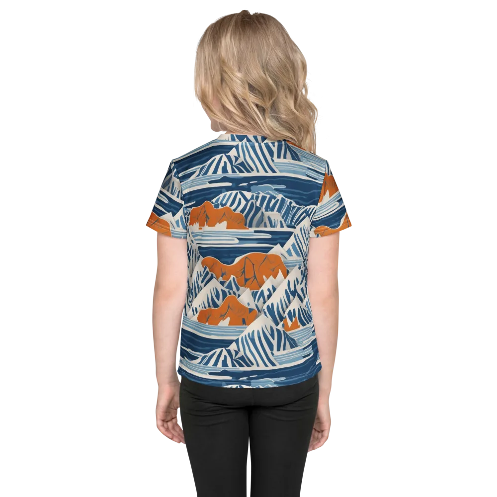 Blue Ridge Drift on Kids Crew Neck T-Shirt — Back