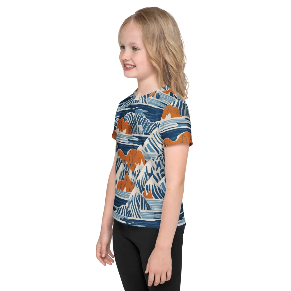 Blue Ridge Drift on Kids Crew Neck T-Shirt — Left