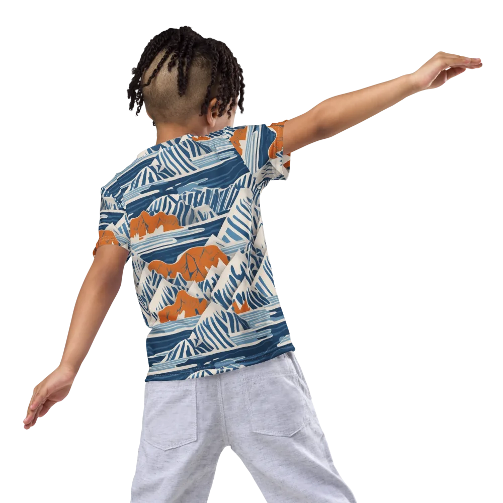 Blue Ridge Drift on Kids Crew Neck T-Shirt — Back