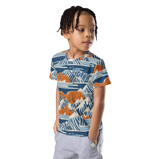 Blue Ridge Drift on a Kids Crew Neck T-Shirt