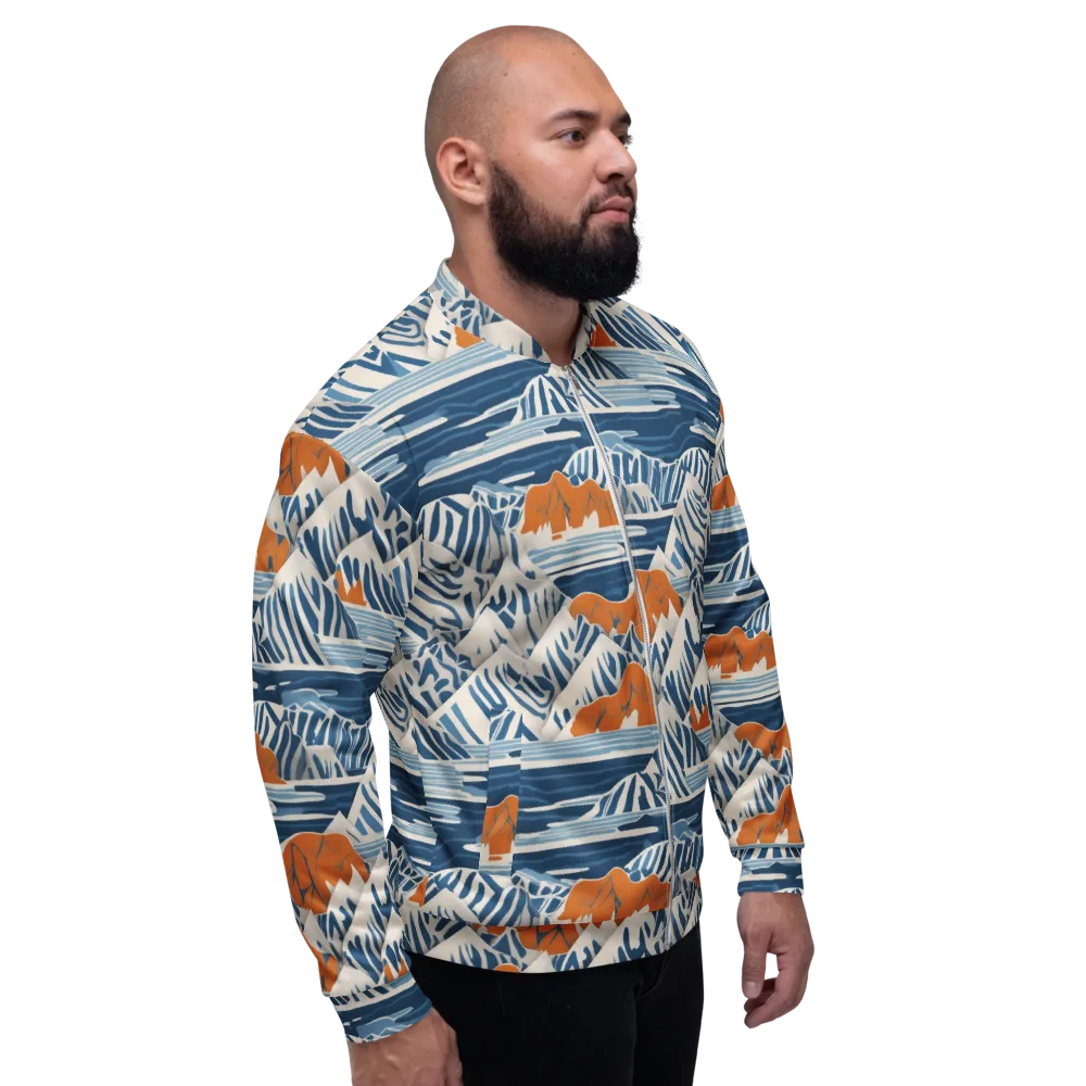 Blue Ridge Drift on Bomber Jacket — Right