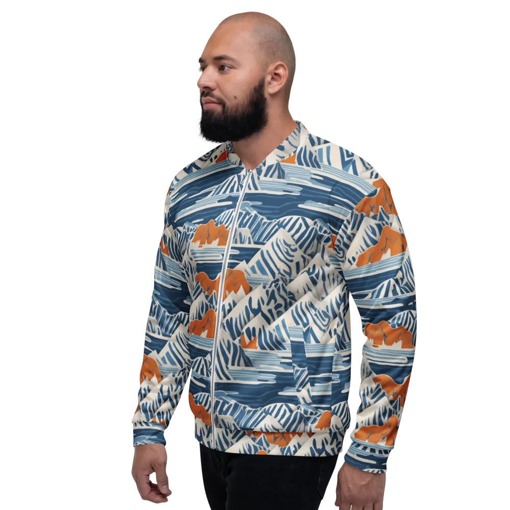 Blue Ridge Drift on Bomber Jacket — Left