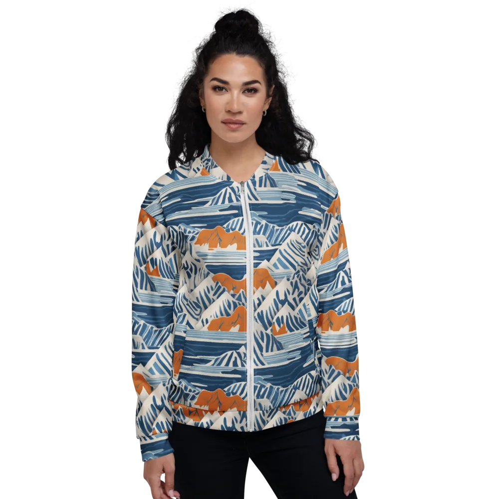 Blue Ridge Drift on Bomber Jacket — Front