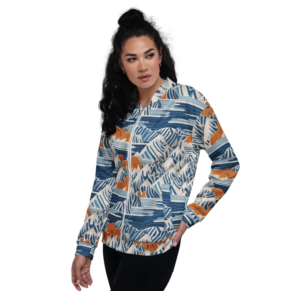 Blue Ridge Drift on Bomber Jacket — Left