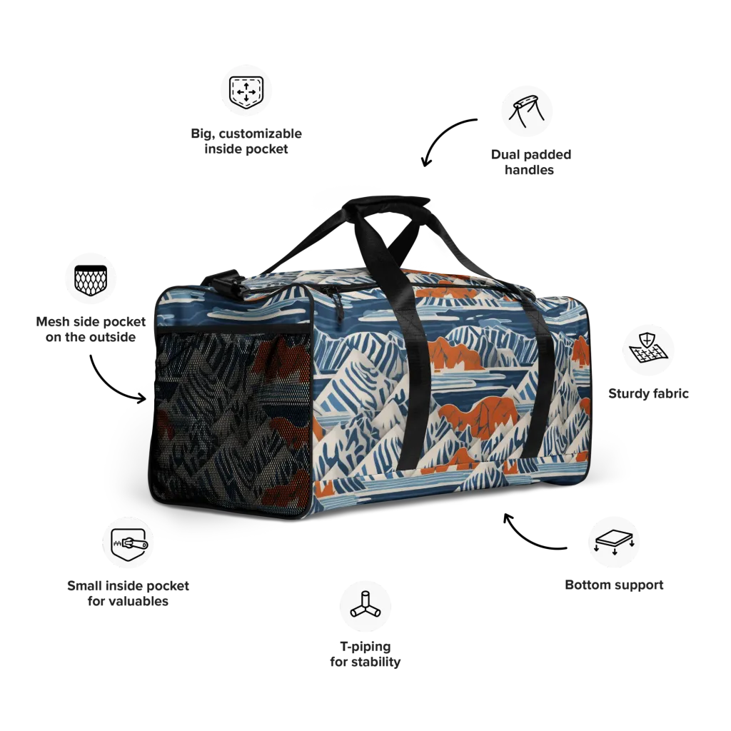 Blue Ridge Drift on Duffle Bag — Right Front