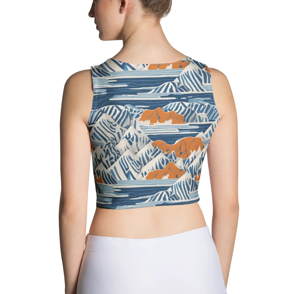 Blue Ridge Drift on Crop Top — Back