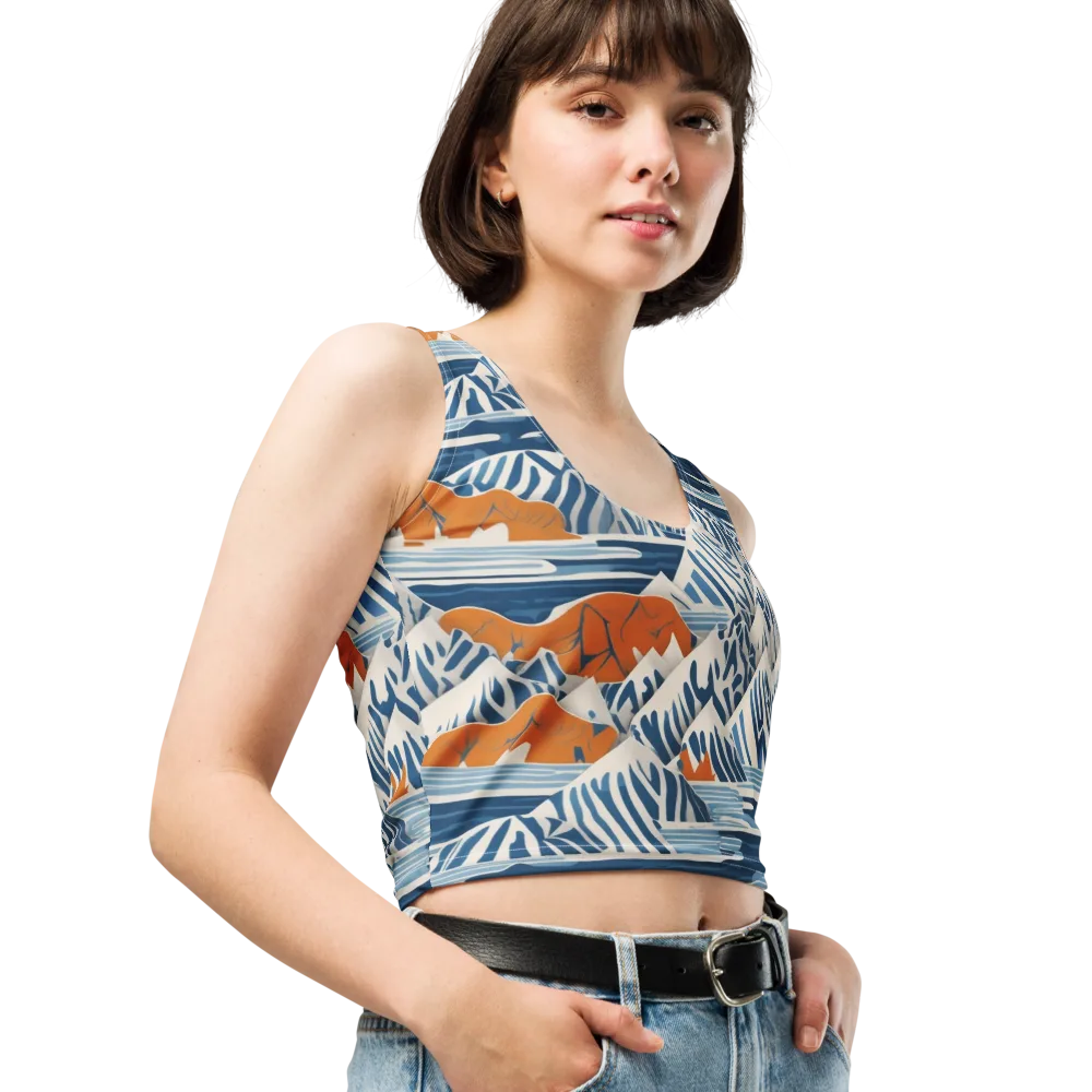 Blue Ridge Drift on Crop Top — Right Front