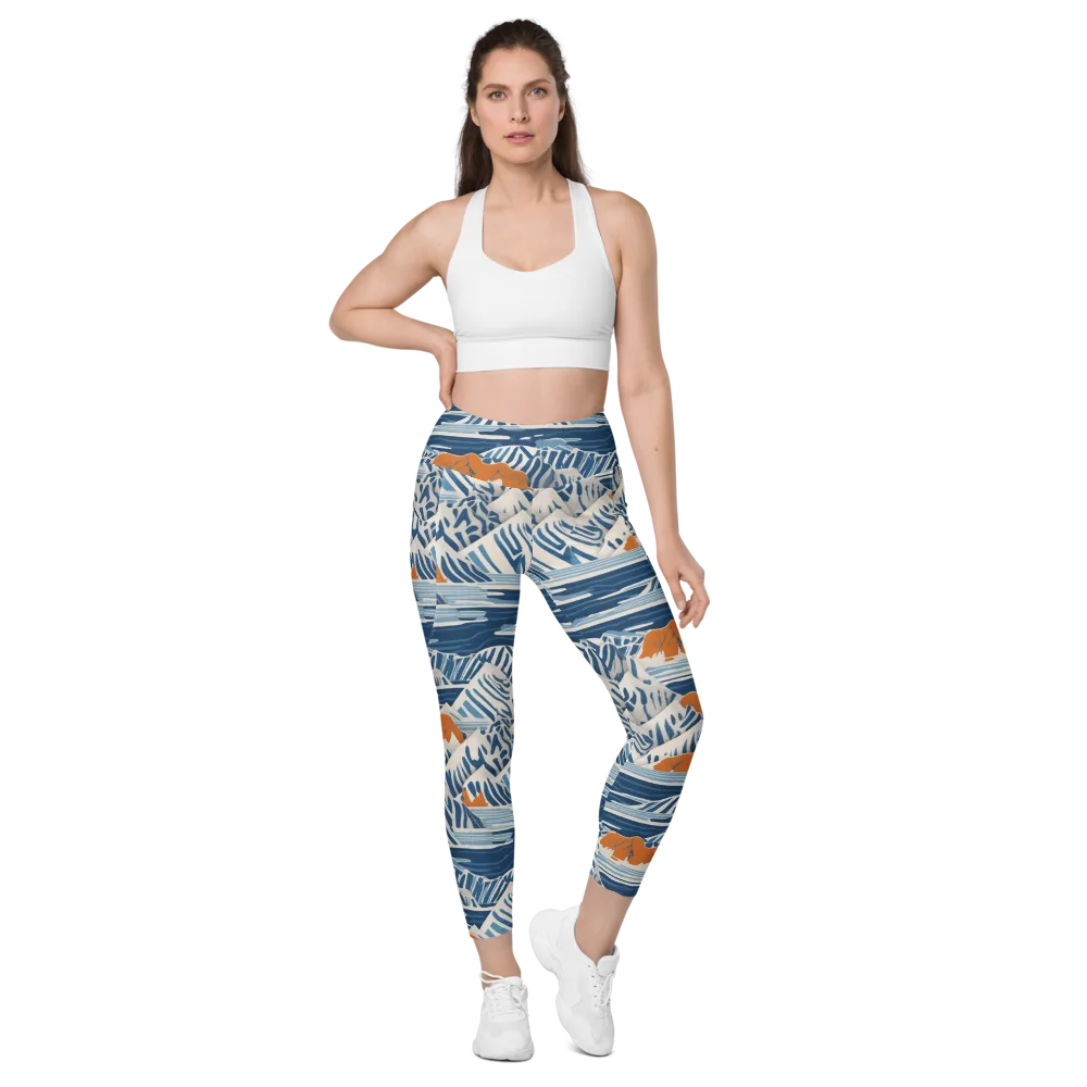 Blue Ridge Drift on Leggings with Pockets — Front