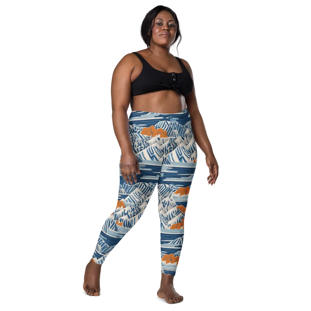 Blue Ridge Drift on Leggings with Pockets — Front