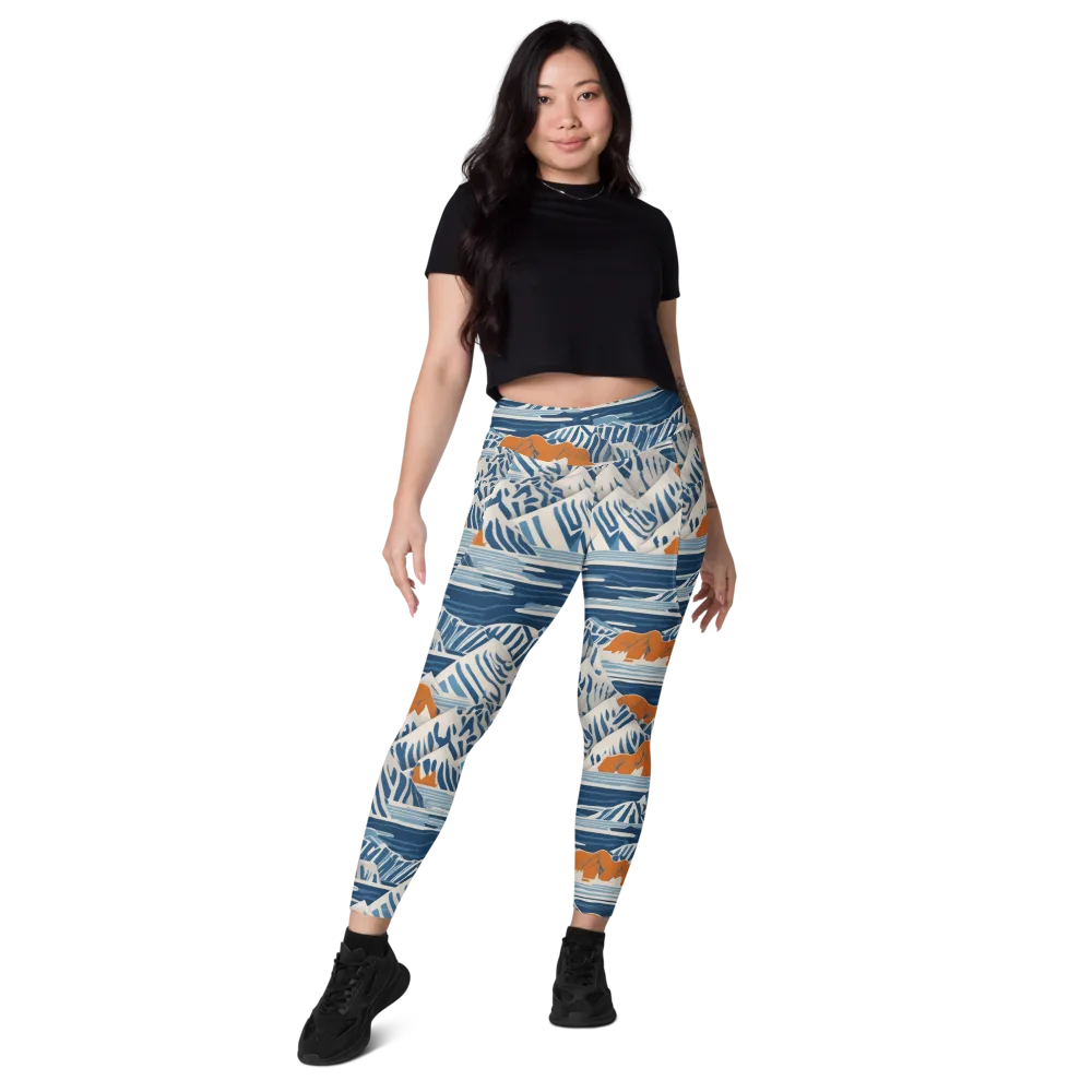 Blue Ridge Drift on Leggings with Pockets — Front