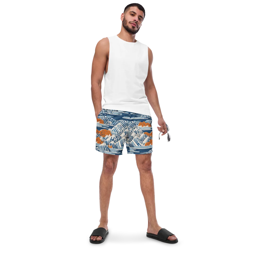 Blue Ridge Drift on Swim Trunks — Front