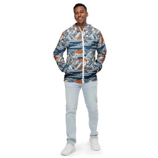 Blue Ridge Drift on a Men's Windbreaker