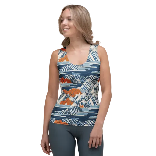 Blue Ridge Drift on a Women's Tank Top