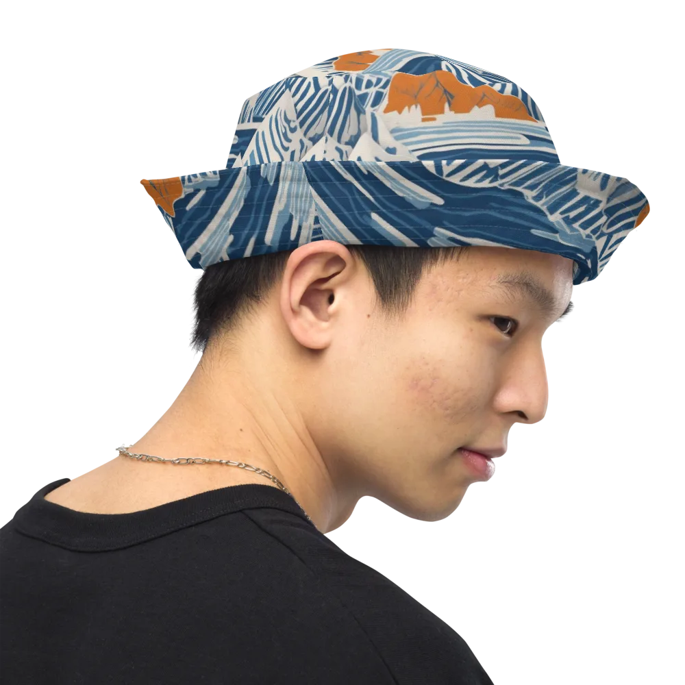 Blue Ridge Drift on Reversible Bucket Hat — Right Outside