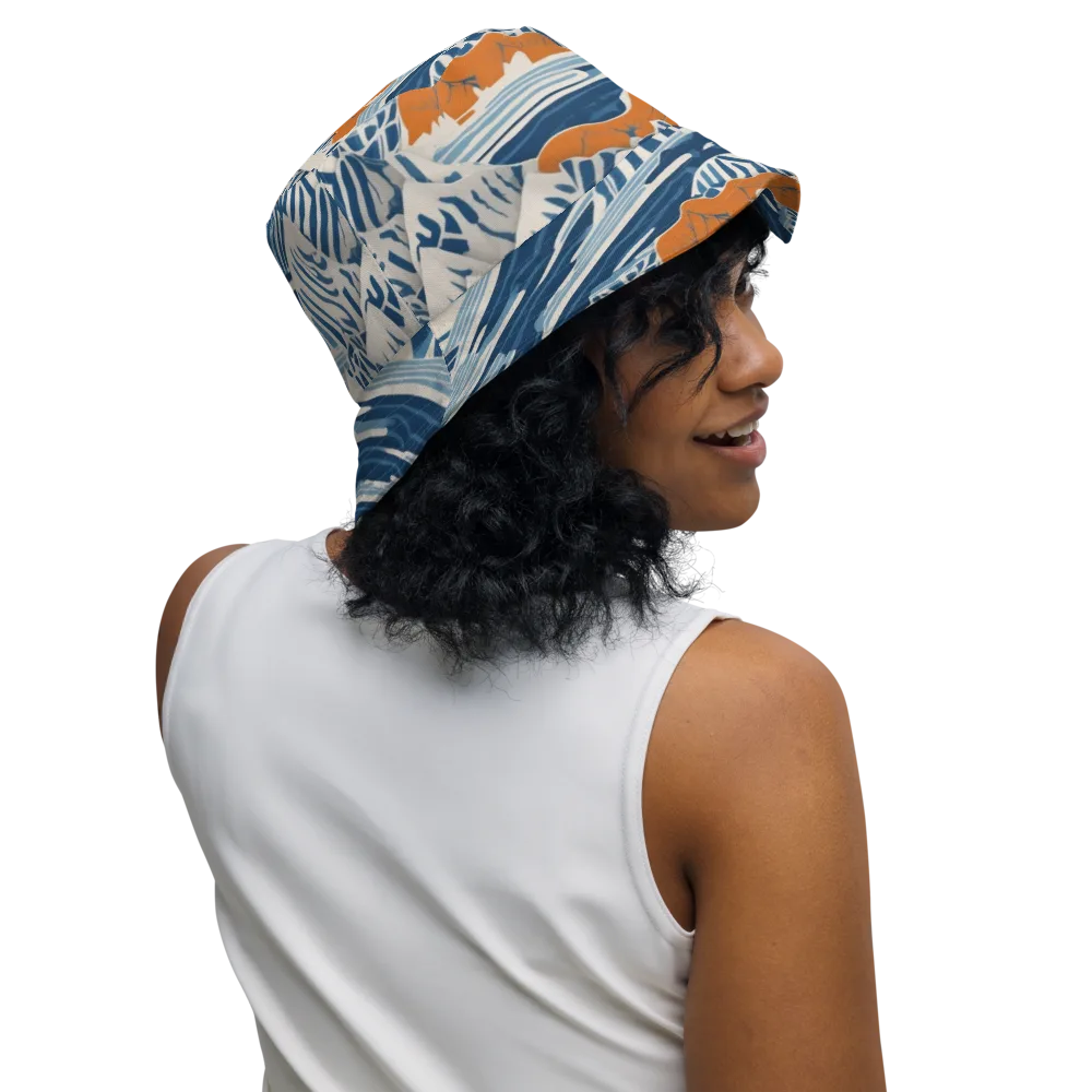 Blue Ridge Drift on Reversible Bucket Hat — Right Outside