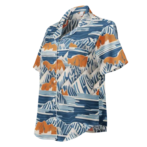 Blue Ridge Drift on a Women's Short Sleeve Pajama Top