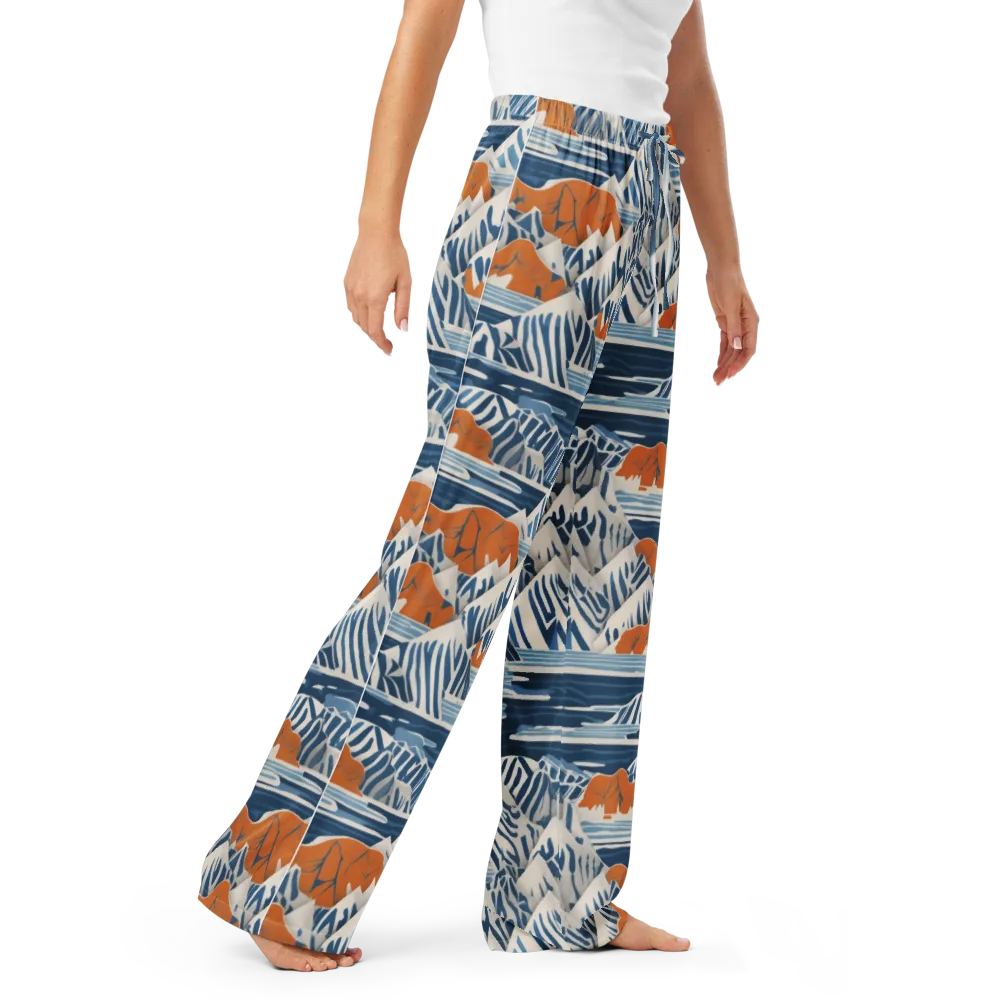 Blue Ridge Drift on Women's Pajama Pants — Right Front