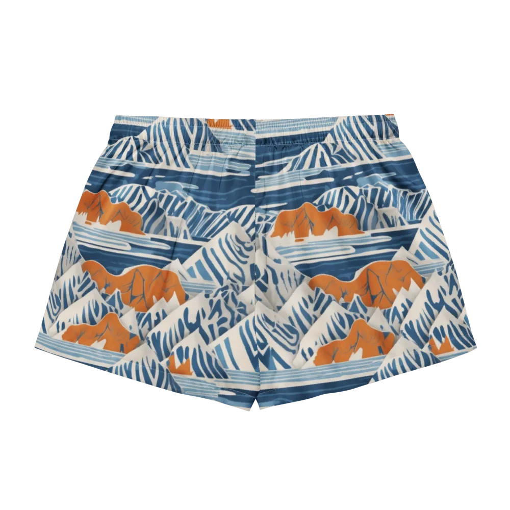 Blue Ridge Drift on Women's Pajama Shorts — Back