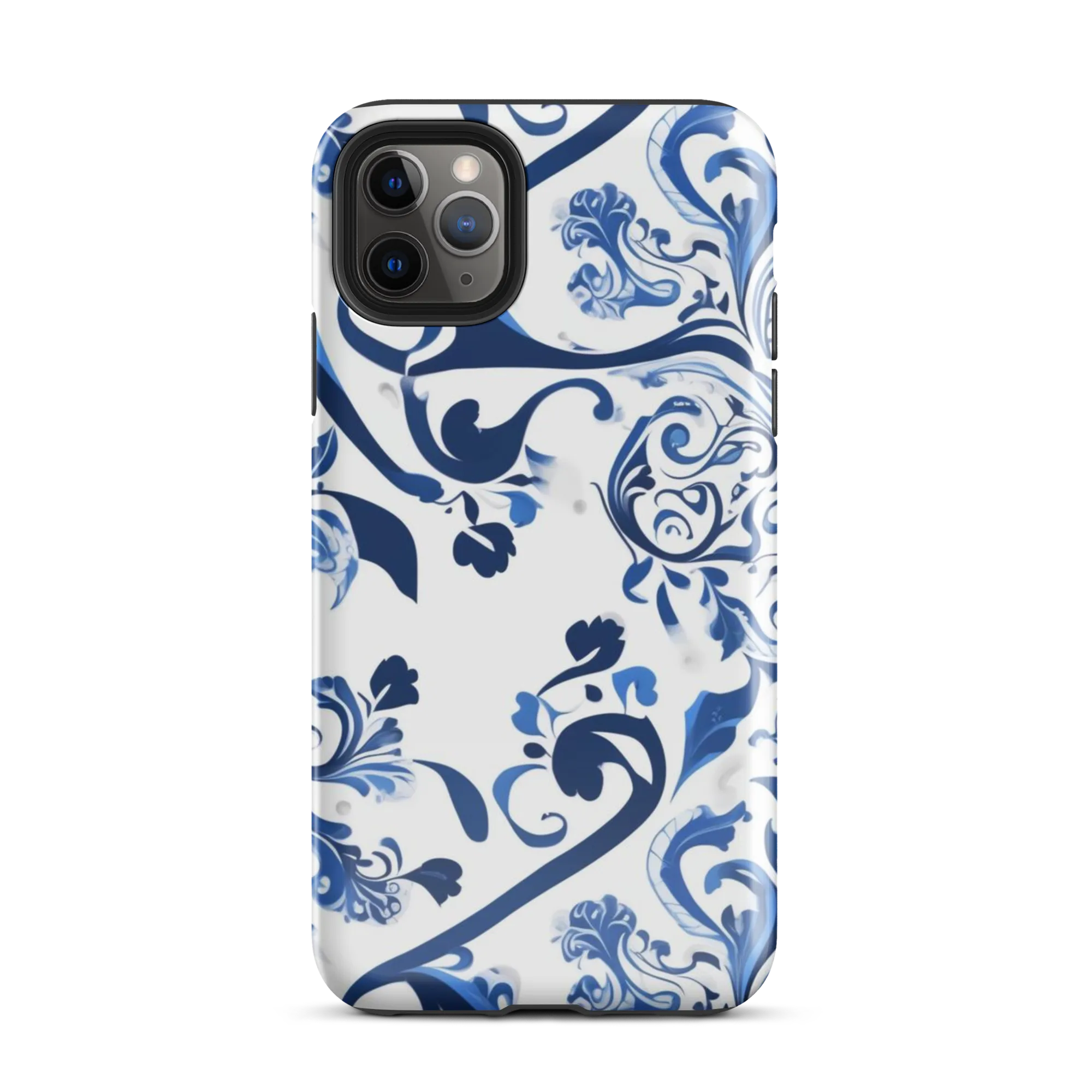 Blue Porcelain Dance on Tough Case for iPhone® — Front