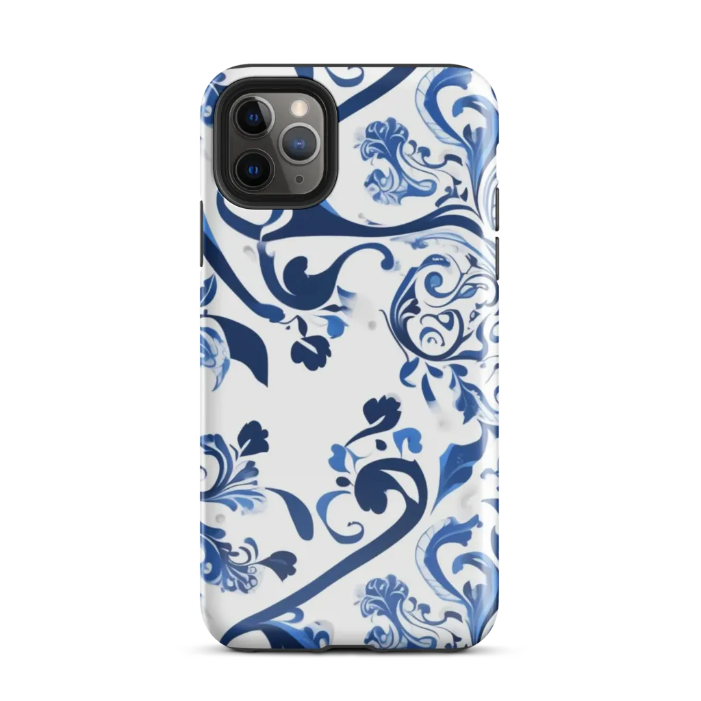 Blue Porcelain Dance on Tough Case for iPhone® — Front