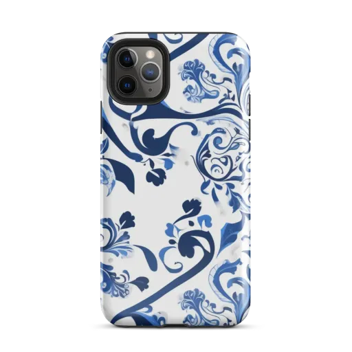Blue Porcelain Dance on a Tough Case for iPhone®
