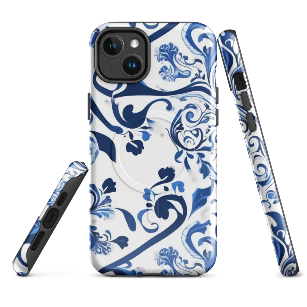 Blue Porcelain Dance on MagSafe Tough Case for iPhone® — Front