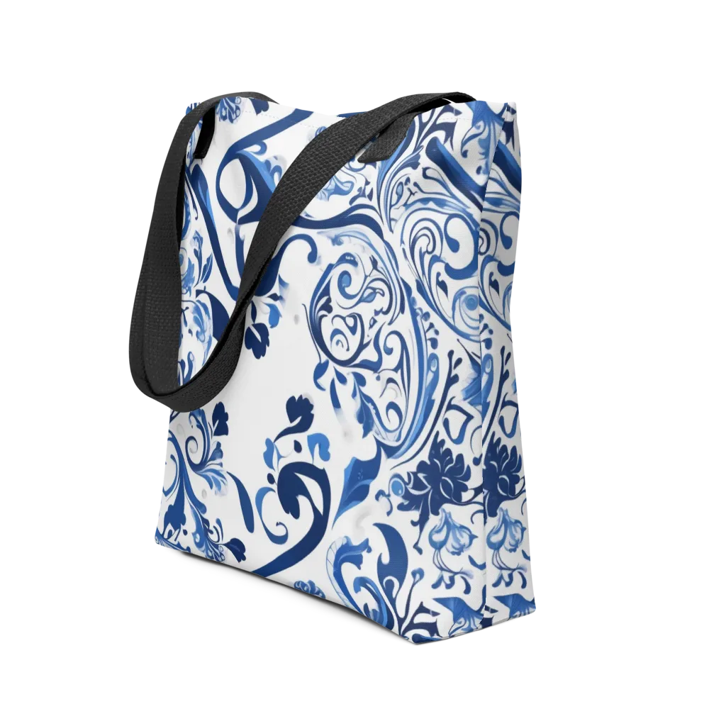 Blue Porcelain Dance on Tote Bag — Front