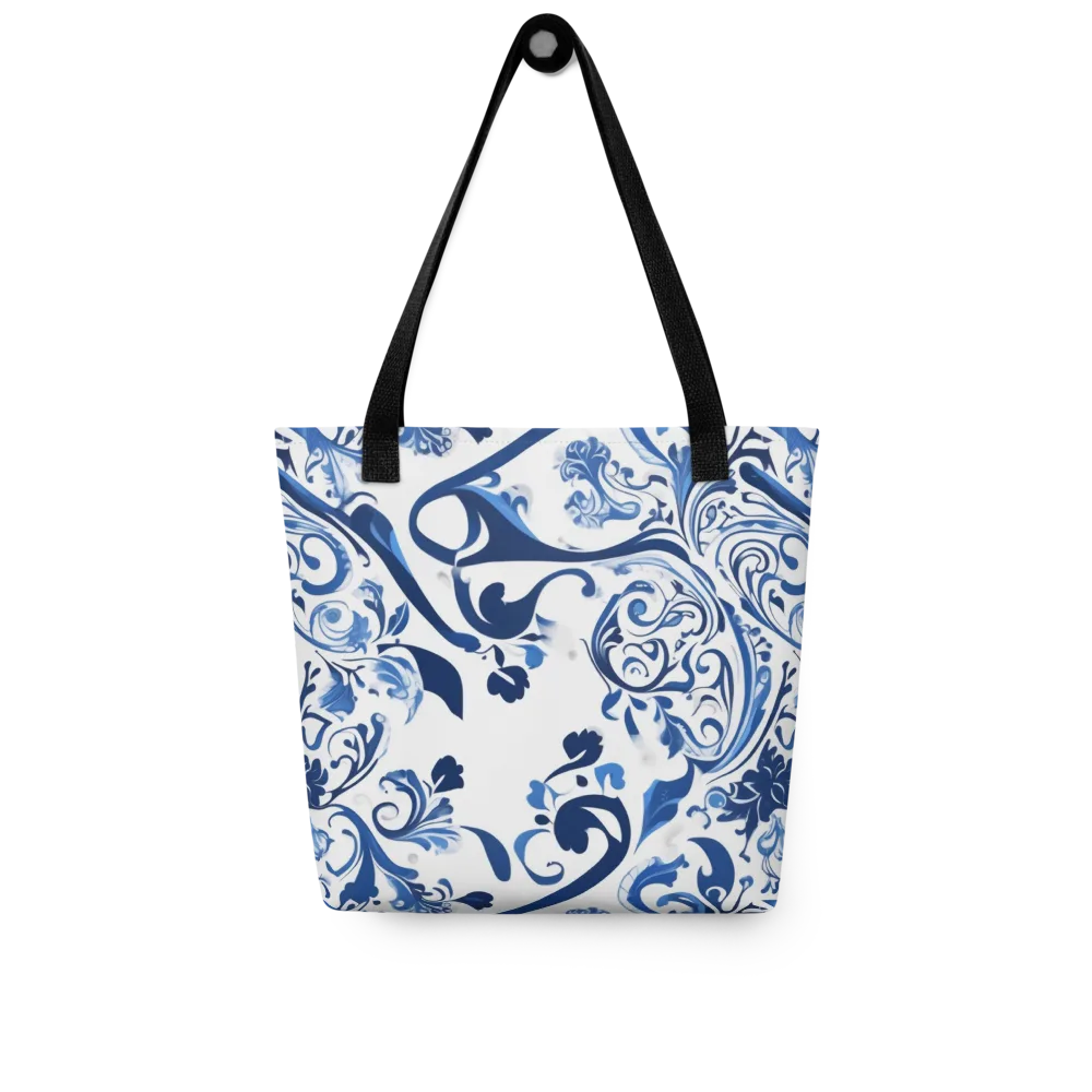 Blue Porcelain Dance on Tote Bag — Front