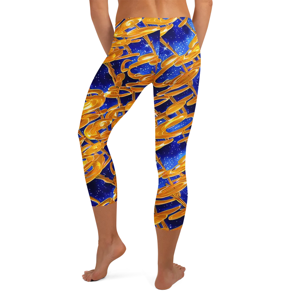 Simonet Swirls on Capri Leggings — Back