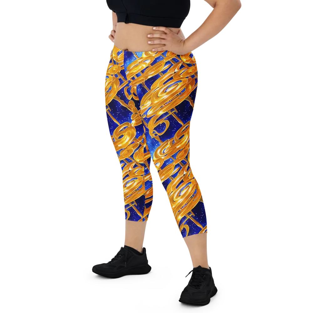 Simonet Swirls on Capri Leggings — Front