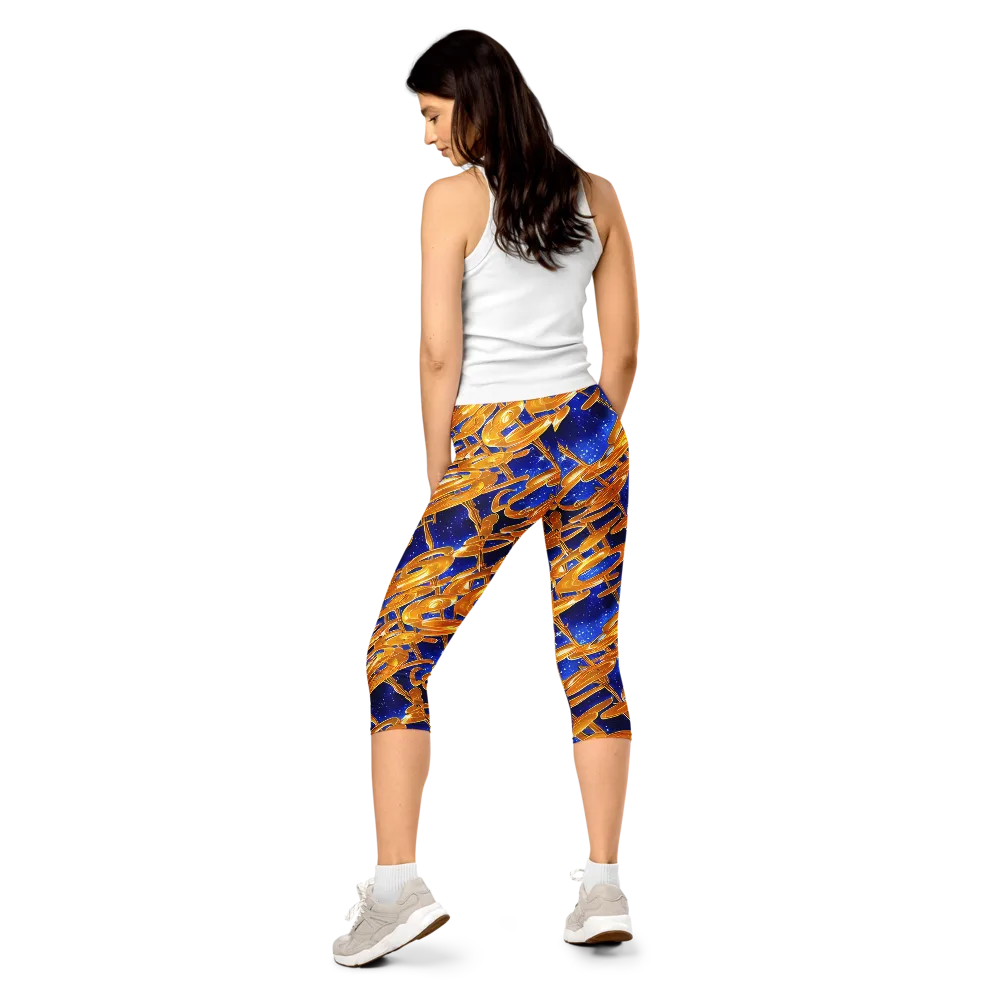 Simonet Swirls on Capri Leggings — Back