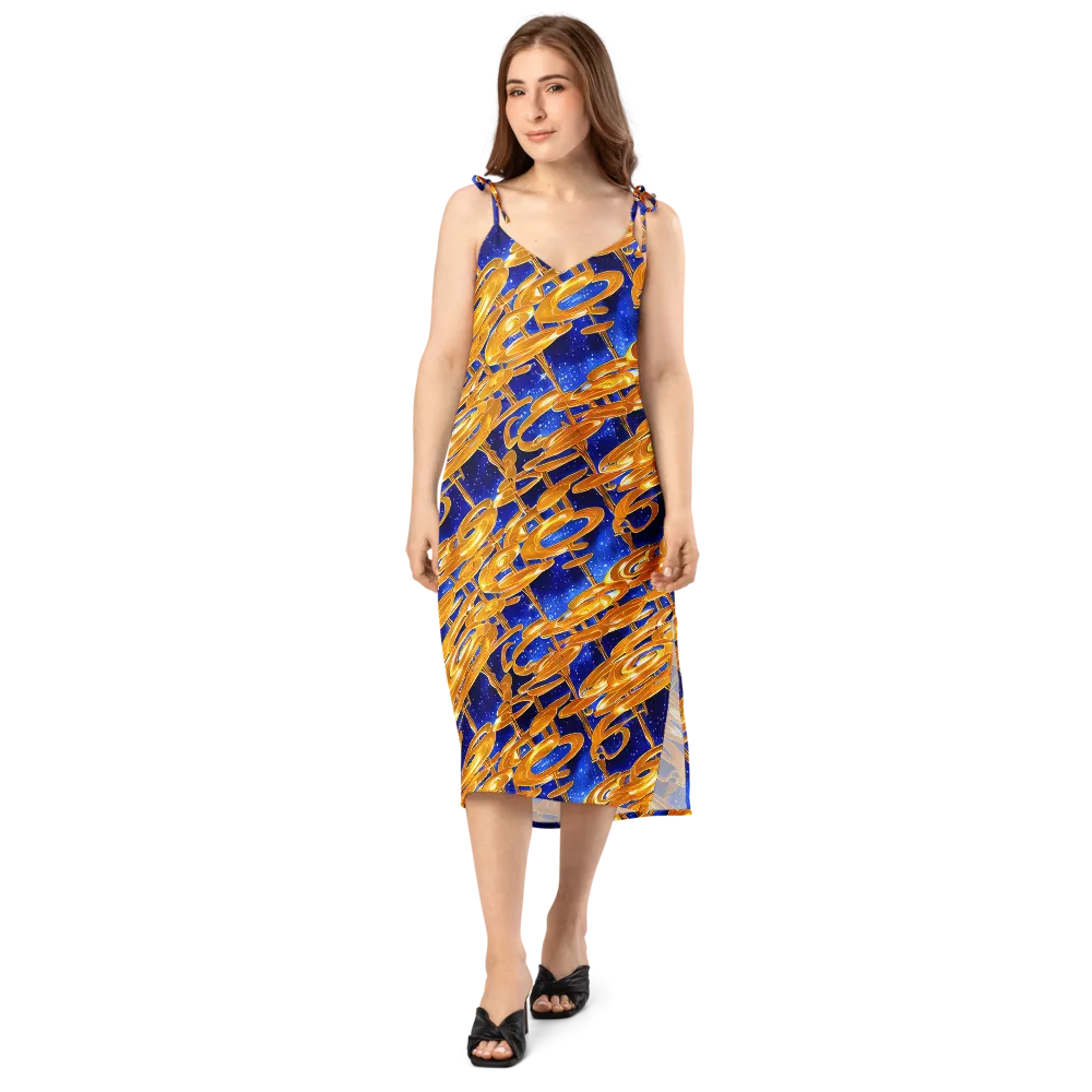 Simonet Swirls on Slip Dress — Front