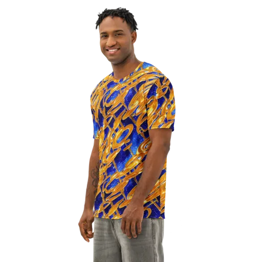 Simonet Swirls on a Men's Cotton Crew Neck T-Shirt