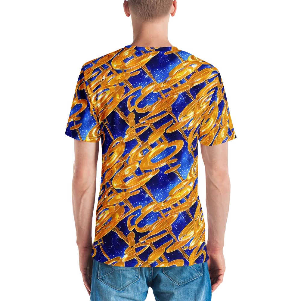 Simonet Swirls on Men's Crew Neck T-Shirt — Back