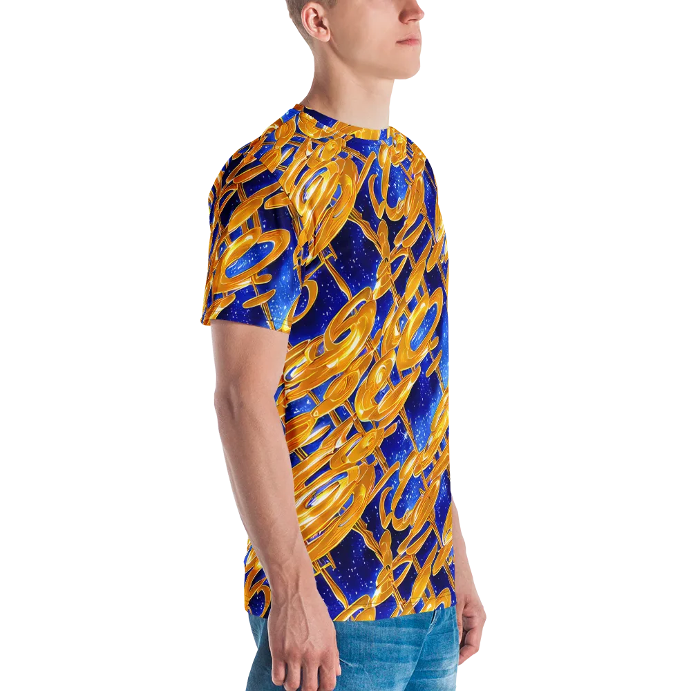 Simonet Swirls on Men's Crew Neck T-Shirt — Right