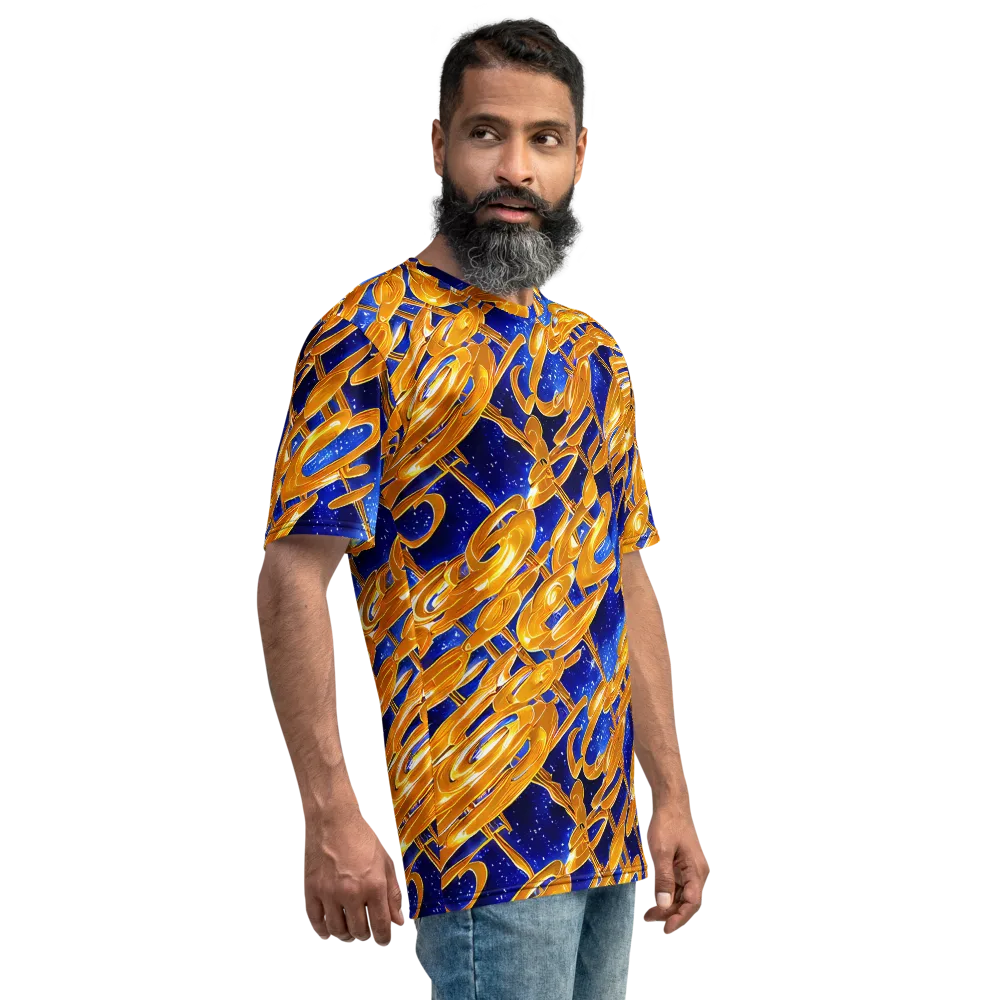 Simonet Swirls on Men's Crew Neck T-Shirt — Right