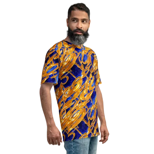 Simonet Swirls on a Men's Crew Neck T-Shirt