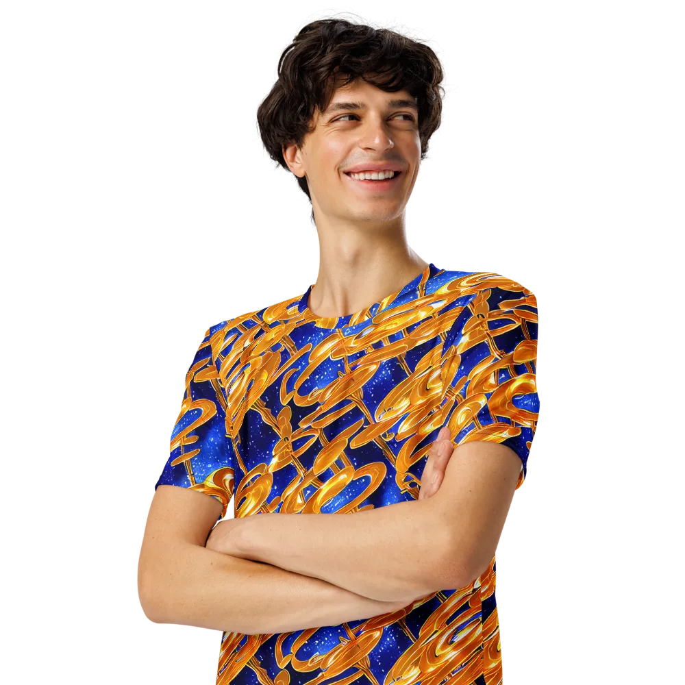 Simonet Swirls on Men's Crew Neck T-Shirt — Left Front