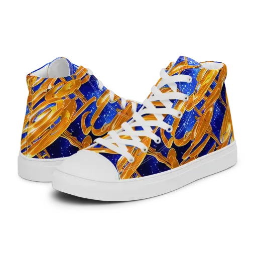 Simonet Swirls on a Men's High Top Canvas Shoes